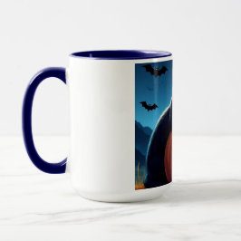 Spooky Black Cat op Pumpkin Halloween Mok