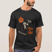 Spooky Black Cat Pumpkin Trick or treat Halloween T-shirt (Voorkant)