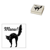 Spooky Black Cat Rubberstempel (Gestempeld)