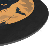 Spooky Black Cat Silhouette Halloween Charcuterie Snijplank (Hoek)