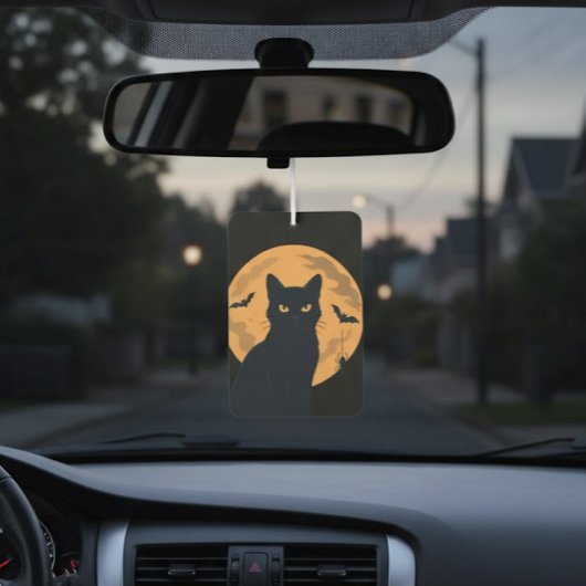 Spooky Black Cat Silhouette Halloween Luchtverfrisser
