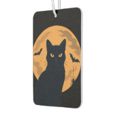 Spooky Black Cat Silhouette Halloween Luchtverfrisser (Links)
