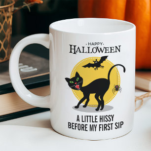 Spooky Black Cat Spider Halloween Koffiemok