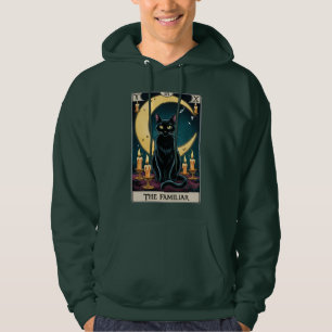 Spooky Black Cat Tarot Kaart Hoodie