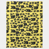 Spooky Black Cats Fleece Deken (Voorkant)