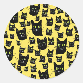 Spooky Black Cats                                  Ronde Sticker