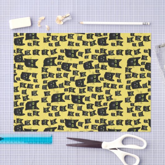 Spooky Black Cats Tissuepapier (Craft)