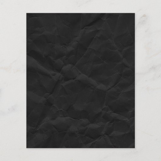 SPOOKY BLACK CRINKLED WRINKLED PAPIERTEXTURE TEMPL FLYER (Voorkant)