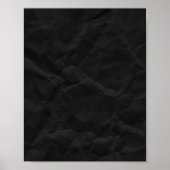 SPOOKY BLACK CRINKLED WRINKLED PAPIERTEXTURE TEMPL POSTER (Voorkant)