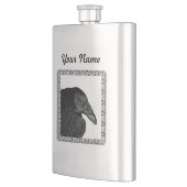 Spooky Black Crow Raven Face Heupfles (Links)