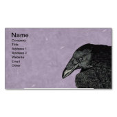 Spooky Black Crow Raven Face Magnetisch Visitekaartje (Voorkant)