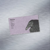 Spooky Black Crow Raven Face Magnetisch Visitekaartje (Voorbeeld)