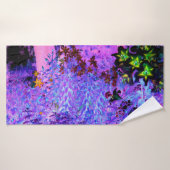 Spooky Black en Crimson Lily Garden Landscape Badhanddoek (Badhanddoek)