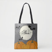 Spooky Black en Oranje Halloween Tote Bag (Voorkant)
