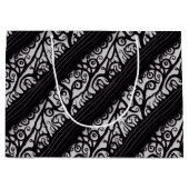 Spooky Black en White Gothic kerstcadeautas Groot Cadeauzakje (Voorkant)