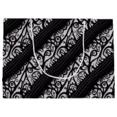 Spooky Black en White Gothic kerstcadeautas Groot Cadeauzakje (Achterkant)