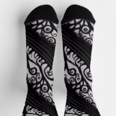 Spooky Black en White Gothic kerstsokken Sokken (Top)