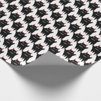 Spooky Black Ghost met rode paarden Cadeaupapier