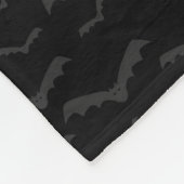 SPOOKY BLACK HALLOWEEN BATS FLEECE DEKEN (Hoek)
