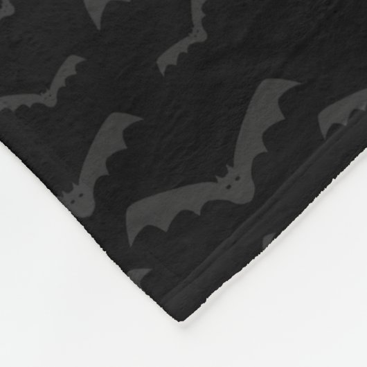 SPOOKY BLACK HALLOWEEN BATS FLEECE DEKEN (Hoek)