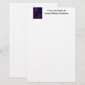 Spooky Black Material Roos, Black Spiers Briefpapier (Voorkant / Achterkant)