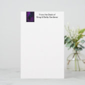 Spooky Black Material Roos, Black Spiers Briefpapier (Staand voorkant)