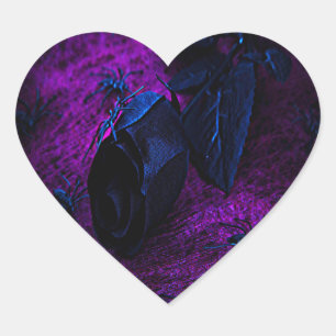 Spooky Black Material Roos, Black Spiers Hart Sticker
