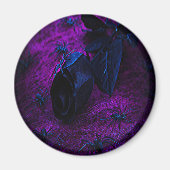 Spooky Black Material Roos, Black Spiers Magneet (Voorkant)