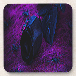 Spooky Black Material Roos, Black Spiers Onderzetter