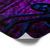 Spooky Black Material Roos, Black Spiers Poster (Hoek)