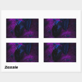 Spooky Black Material Roos, Black Spiers Rechthoekige Sticker (Vel)