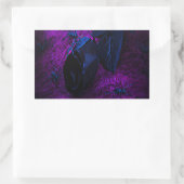 Spooky Black Material Roos, Black Spiers Rechthoekige Sticker (Tas)