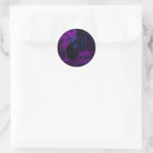 Spooky Black Material Roos, Black Spiers Ronde Sticker (Tas)