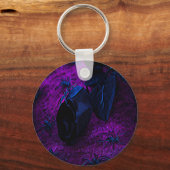 Spooky Black Material Roos, Black Spiers Sleutelhanger (Voorkant)