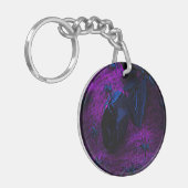 Spooky Black Material Roos, Black Spiers Sleutelhanger (Voorkant Links)