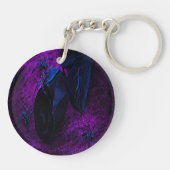 Spooky Black Material Roos, Black Spiers Sleutelhanger (Achterkant)