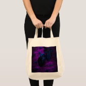 Spooky Black Material Roos, Black Spiers Tote Bag (Voorkant (product))