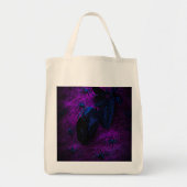 Spooky Black Material Roos, Black Spiers Tote Bag (Voorkant)