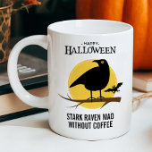 Spooky Black Raven Halloween Koffiemok