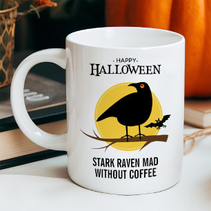 Spooky Black Raven Halloween Koffiemok