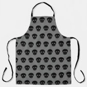 Spooky Black Skull Pattern Schort (Voorkant)