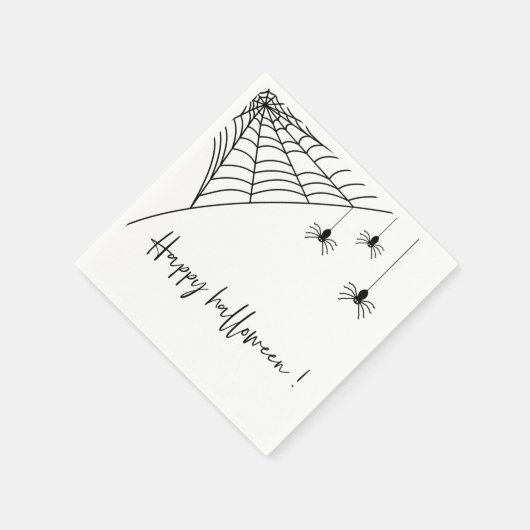Spooky Black Spiers Party | Happy Halloween Servet (Hoek)