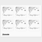 Spooky Black Spiers Party | Happy Halloween Vierkante Sticker (Vel)