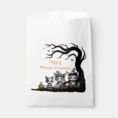 Spooky Black Striped Halloween Ghost Kittens Bedankzakje (Voorkant)