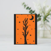 Spooky Black Tree Silhouette Briefkaart (Staand voorkant)