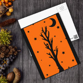 Spooky Black Tree Silhouette Briefkaart