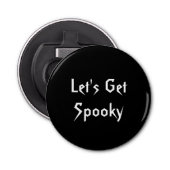 Spooky Black & White Halloween Bottle Open Button Flesopener (Voorkant)