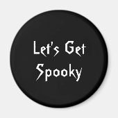 Spooky Black & White Halloween Party Magnet (Voorkant)