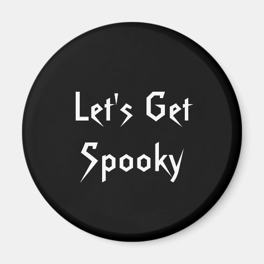 Spooky Black & White Halloween Party Magnet (Voorkant)