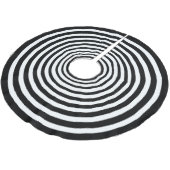 Spooky Black White optical Illusion Cirkel Kerstboom Rok (Gekanteld)